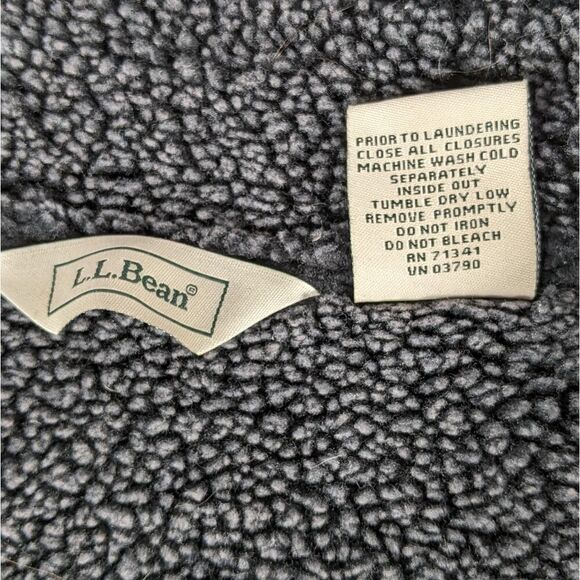 LL BEAN Faux Suede Sherpa Lined Coat with Matching Hat - Picture 16 of 16